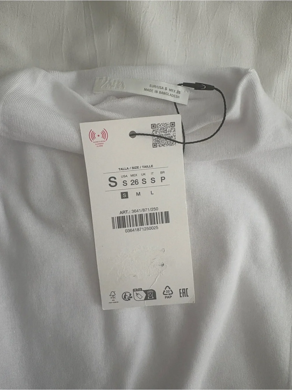 Zara Sleeveless White Crewneck Tank Top - Small - Picture 5 of 6